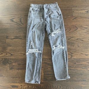 urban outfitters bdg slim straight black/grey jeans